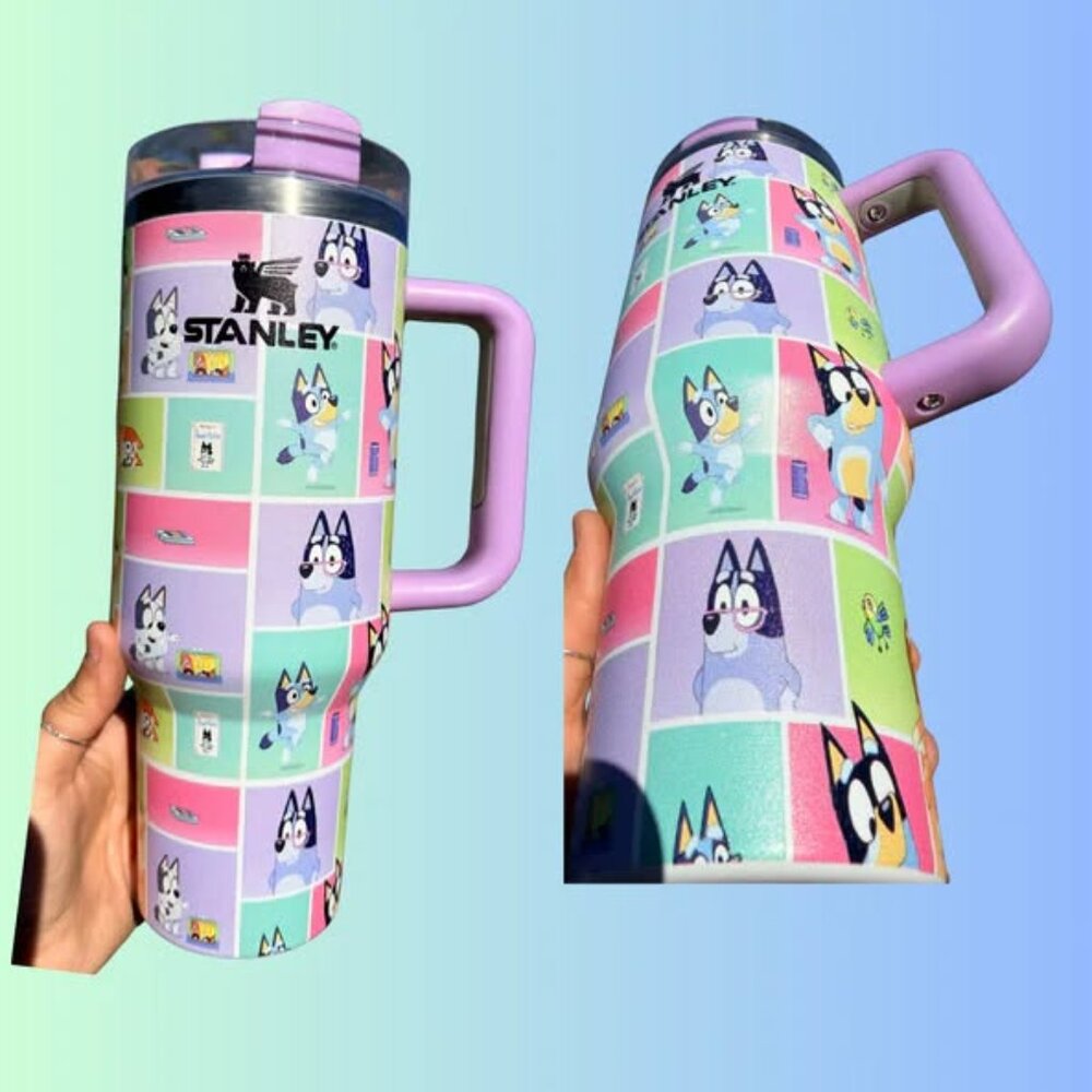 BLUEY 40 OZ TUMBLER WITH BOX, STRAW AND STRAW TOPPER